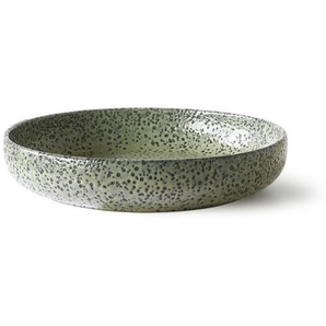 HK living gradient ceramics tiefer Teller 2er-Set - Green - ø 21,5 cm - Höhe 4,3 cm - 2-teilig