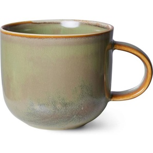 HK living home chef ceramics mug Becher - 4er-Set - moss green - 4er-Set: 320 ml - 8,1x12x9 cm