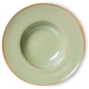 HK living home chef ceramics Pastateller 4er-Set - moss green - 4er-Set: 280 ml - Ø 28 cm