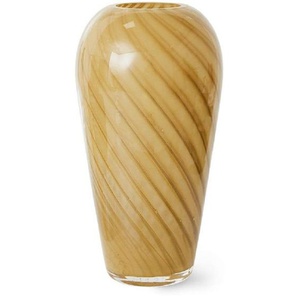 HK living Mochi Glas-Vase - natur/beige - Ø 13 cm - 13x13x25 cm