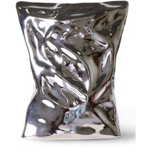 HK living Objects Bag of Crisps Vase - chrome electroplating - 22x9x26 cm