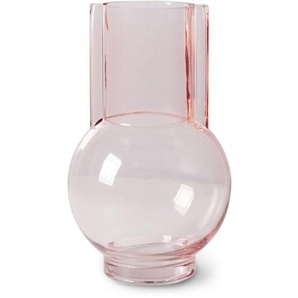 HK living Sundae Vase - pink transparant - Ø 10 cm - Höhe: 23 cm