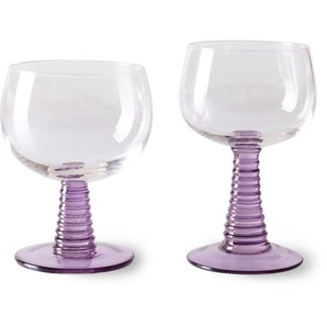 HK living Swirl Weinglas high - purple - 1 Stück - 275 ml