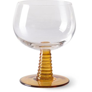 HK living Swirl Weinglas low - ochre - 1 Stück - 350 ml