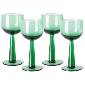 HK living The Emeralds Weinglas - 4er-Set - fern green - 4er-Set: 200 ml - Ø 8 cm - 8x8x17,2 cm