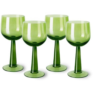 HK living The Emeralds Weinglas - 4er-Set - lime green - 4er-Set: 200 ml - Ø 8 cm - 8x8x17,2 cm