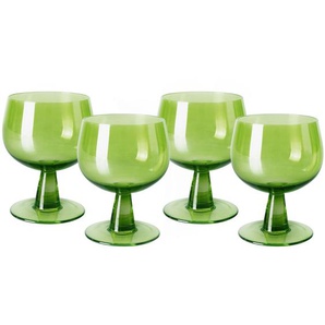 HK living The Emeralds Weinglas - 4er-Set - lime green - 4er-Set: 250 ml - Ø 8,5 - 8,5x8,5x11,5 cm