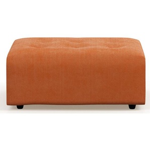 HK living Vint Modul-Sofa Element Hocker - dusty orange - 43x94x97 cm