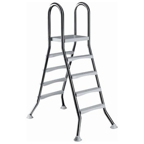 Hochbeckenleiter V2A classic Leiter Poolleiter Edelstahl 2x4 Stufen 1,20 m Poolhöhe