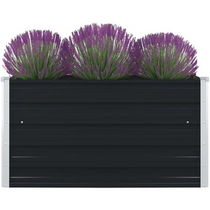 Hochbeet 100×100×45 cm Verzinkter Stahl Anthrazit