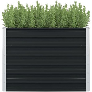 Hochbeet Anthrazit 100 x 100 x 77 cm Verzinkter Stahl