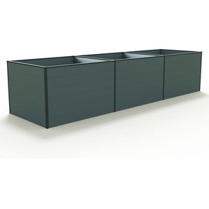 Hochbeet Kräuter-Gemüse-Beet kingsize daniela Aluminium - 351 x 99 x 77 cm - Anthrazit - formstabil und witterungsbeständig mit