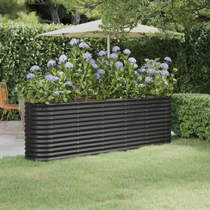 Hochbeet Verzinkter Stahl 224x40x68 cm Anthrazit
