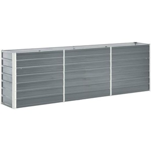 Hochbeet Verzinkter Stahl 240x40x77 cm Grau