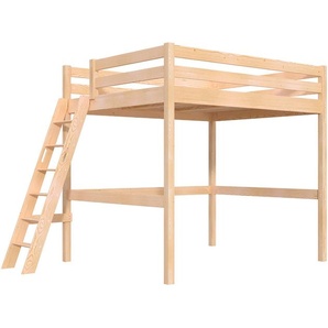 Hochbett aus holz Sylvia 160x200 schräger Leiter