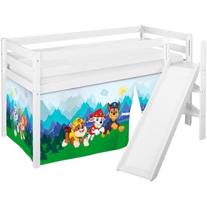 Hochbett Paw Patrol II 90 x 200cm Weiß/Hellblau