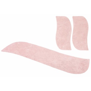 Hochflor-Bettumrandung MY HOME Desner Bettumrandung Gr. B/L (Brücke): 65 cm x 140 cm (2 St.) B/L (Läufer): 65 cm x 270 cm (1 St.), U-förmig, rosa (rosé) Bettumrandungen Mikrofaser, Uni-Farben, Bettvorleger, Läufer-Set