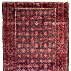 Hochflor-Läufer Belutsch Durchgemustert Rosso chiaro 227 x 110 cm, morgenland, rechteckig, Höhe: 8 mm, Handgeknüpft