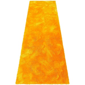 Hochflor-Läufer BRUNO BANANI Dana Teppich Teppiche Gr. B/L: 67 cm x 250 cm, 30 mm, 1 St., gelb Hochflor-Läufer
