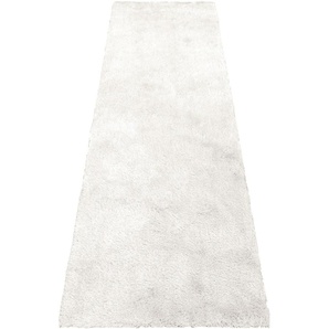 Hochflor-Läufer BRUNO BANANI Dana Teppich Teppiche Gr. B/L: 67 cm x 250 cm, 30 mm, 1 St., weiß Hochflor-Läufer