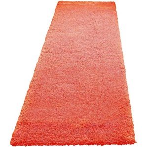 Hochflor-Läufer MY HOME Desner Teppiche Gr. B/L: 80 cm x 500 cm, 38 mm, 1 St., orange (apricot) Hochflor-Läufer