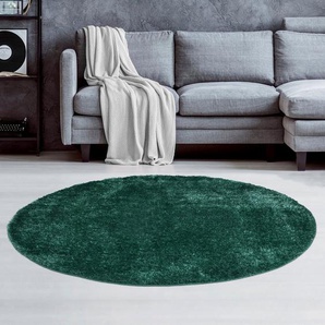 Hochflor-Teppich Anastasia, Home affaire, rund, Höhe: 43 mm, Shaggy-Teppich, Uni-Farben, besonders weich durch Mikrofaser