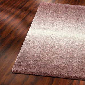 Hochflor-Teppich ANDAS Gierslev Teppiche Gr. B/L: 160 cm x 230 cm, 30 mm, 1 St., rosa (rosé) Esszimmerteppiche moderner Farbverlauf, weich & kuschelig, Wohnzimmer