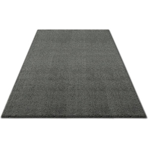 Hochflor-Teppich ANDAS Ilvi Teppiche Gr. B/L: 200 cm x 290 cm, 31 mm, 1 St., grau (dunkelgrau) Esszimmerteppiche extra flauschig, besonders weich durch Mikrofaser, einfarbig,
