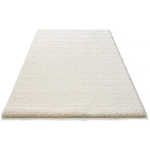 Hochflor-Teppich ANDAS Ilvi Teppiche Gr. B/L: 200 cm x 290 cm, 31 mm, 1 St., weiß (ivory) Esszimmerteppiche extra flauschig, besonders weich durch Mikrofaser, einfarbig,