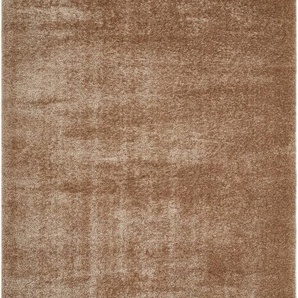 Hochflor-Teppich ANDAS Lahti Teppiche Gr. B/L: 170 cm x 120 cm, 45 mm, 1 St., grau (taupe) Esszimmerteppiche