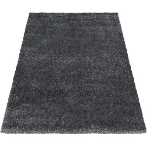 Hochflor-Teppich AYYILDIZ TEPPICHE BRILLIANT 4200 Teppiche Gr. B/L: 200 cm x 290 cm, 50 mm, 1 St., grau Esszimmerteppiche