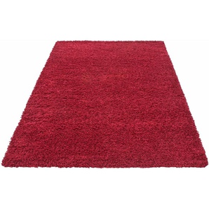 Hochflor-Teppich AYYILDIZ TEPPICHE Dream Shaggy Teppiche Gr. B/L: 160 cm x 230 cm, 50 mm, 1 St., rot Esszimmerteppiche