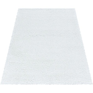 Hochflor-Teppich AYYILDIZ TEPPICHE FLUFFY 3500 Teppiche Gr. B/L: 280 cm x 370 cm, 50 mm, 1 St., weiß Esszimmerteppiche