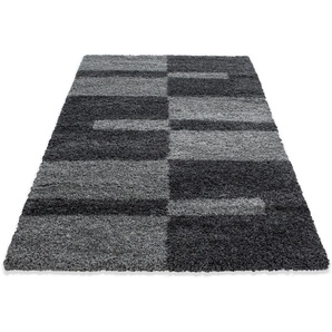 Hochflor-Teppich AYYILDIZ TEPPICHE Gala Shaggy 2505 Teppiche Gr. B/L: 160 cm x 230 cm, 30 mm, 1 St., grau Esszimmerteppiche