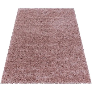 Hochflor-Teppich AYYILDIZ TEPPICHE SYDNEY 3000 Teppiche Gr. B/L: 240 cm x 340 cm, 50 mm, 1 St., rosa (rosé) Esszimmerteppiche