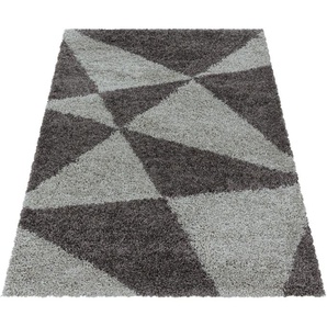 Hochflor-Teppich AYYILDIZ TEPPICHE TANGO 3101 Teppiche Gr. B/L: 280 cm x 370 cm, 50 mm, 1 St., grau (taupe) Esszimmerteppiche Wohnzimmer