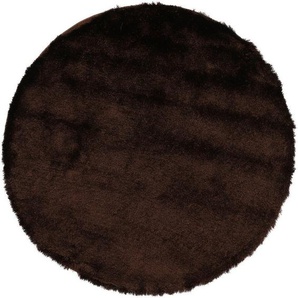 Hochflor-Teppich Breeze, carpetfine, rund, Höhe: 45 mm, besonders weich mit leichtem Glanz Garn, Wohnzimmer