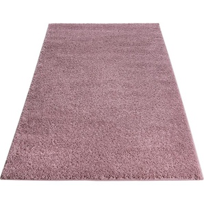 Hochflor-Teppich BRUNO BANANI Shaggy Soft Teppiche Gr. B/L: 200 cm x 200 cm, 30 mm, 1 St., lila (flieder) Esszimmerteppiche gewebt, Uni Farben, besonders weich und kuschelig