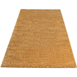 Hochflor-Teppich BRUNO BANANI Shaggy Soft Teppiche Gr. B/L: 240 cm x 320 cm, 30 mm, 1 St., gelb (ockergelb) Esszimmerteppiche gewebt, Uni Farben, besonders weich und kuschelig