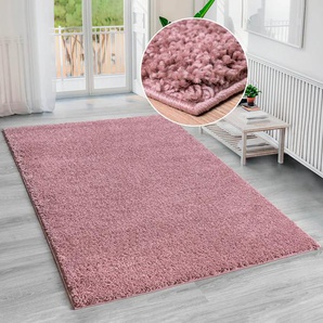 Hochflor-Teppich BRUNO BANANI Shaggy Soft Teppiche Gr. B/L: 240 cm x 320 cm, 30 mm, 1 St., lila (flieder) Esszimmerteppiche gewebt, Uni Farben, besonders weich und kuschelig