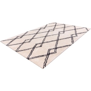 Hochflor-Teppich CALO-DELUXE Elvar-1000 Teppiche Gr. B/L: 200 cm x 290 cm, 27 mm, 1 St., beige (elfenbeinfarben) Esszimmerteppiche besonders weich durch Microfaser, Wohnzimmer