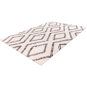 Hochflor-Teppich CALO-DELUXE Elvar-2000 Teppiche Gr. B/L: 160 cm x 230 cm, 27 mm, 1 St., beige (elfenbeinfarben) Esszimmerteppiche besonders weich durch Microfaser, Wohnzimmer