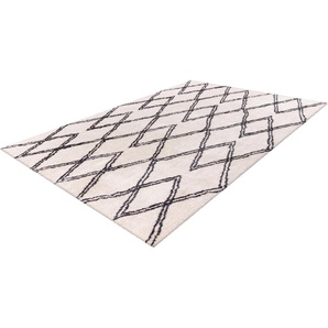Hochflor-Teppich CALO-DELUXE Elvar-3000 Teppiche Gr. B/L: 160 cm x 230 cm, 27 mm, 1 St., beige (elfenbeinfarben) Esszimmerteppiche besonders weich durch Microfaser, Wohnzimmer