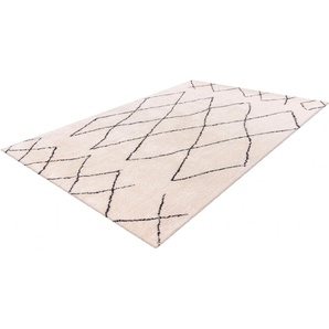 Hochflor-Teppich CALO-DELUXE Elvar-4000 Teppiche Gr. B/L: 200 cm x 290 cm, 27 mm, 1 St., beige (elfenbeinfarben) Esszimmerteppiche besonders weich durch Microfaser, Wohnzimmer