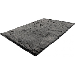 Hochflor-Teppich CALO-DELUXE Emica-1000 Teppiche Gr. B/L: 120 cm x 170 cm, 52 mm, 1 St., grau (anthrazit) Esszimmerteppiche Kunstfell, Wohnzimmer
