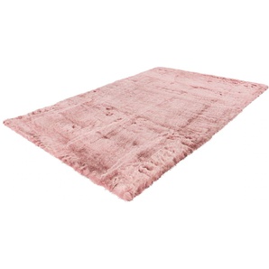 Hochflor-Teppich CALO-DELUXE Emica-1000 Teppiche Gr. B/L: 160 cm x 230 cm, 52 mm, 1 St., rosa Esszimmerteppiche Kunstfell, Wohnzimmer