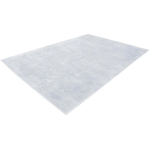 Hochflor-Teppich CALO-DELUXE Vossi 111 Teppiche Gr. B/L: 200 cm x 290 cm, 40 mm, 1 St., blau (hellblau) Esszimmerteppiche besonders weich durch Microfaser, Wohnzimmer