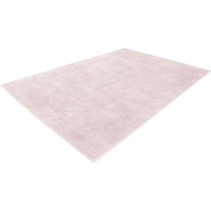 Hochflor-Teppich CALO-DELUXE Vossi 111 Teppiche Gr. B/L: 200 cm x 290 cm, 40 mm, 1 St., rosa (hellrosa) Esszimmerteppiche besonders weich durch Microfaser, Wohnzimmer