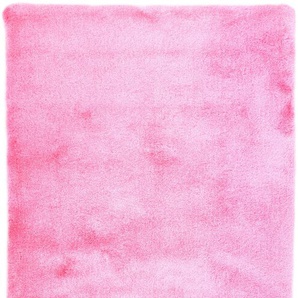 Hochflor-Teppich CARPETFINE Breeze Teppiche Gr. B/L: 200 cm x 290 cm, 45 mm, 1 St., rosa Esszimmerteppiche besonders weich mit leichtem Glanz Garn, Wohnzimmer