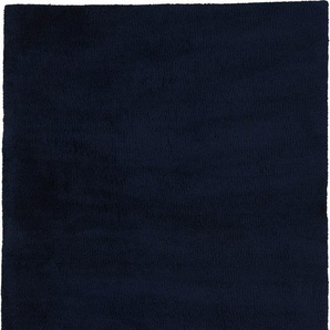 Hochflor-Teppich CARPETFINE Silky Teppiche Gr. B/L: 160 cm x 230 cm, 20 mm, 1 St., blau Esszimmerteppiche Shaggy, Langflor, uni, besonders weich, handarbeit
